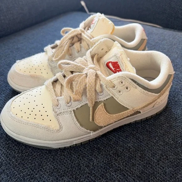 Nike Dunk LowSE Canvas Sail/Khaki Women’s 6.5 - Picture 1 of 10